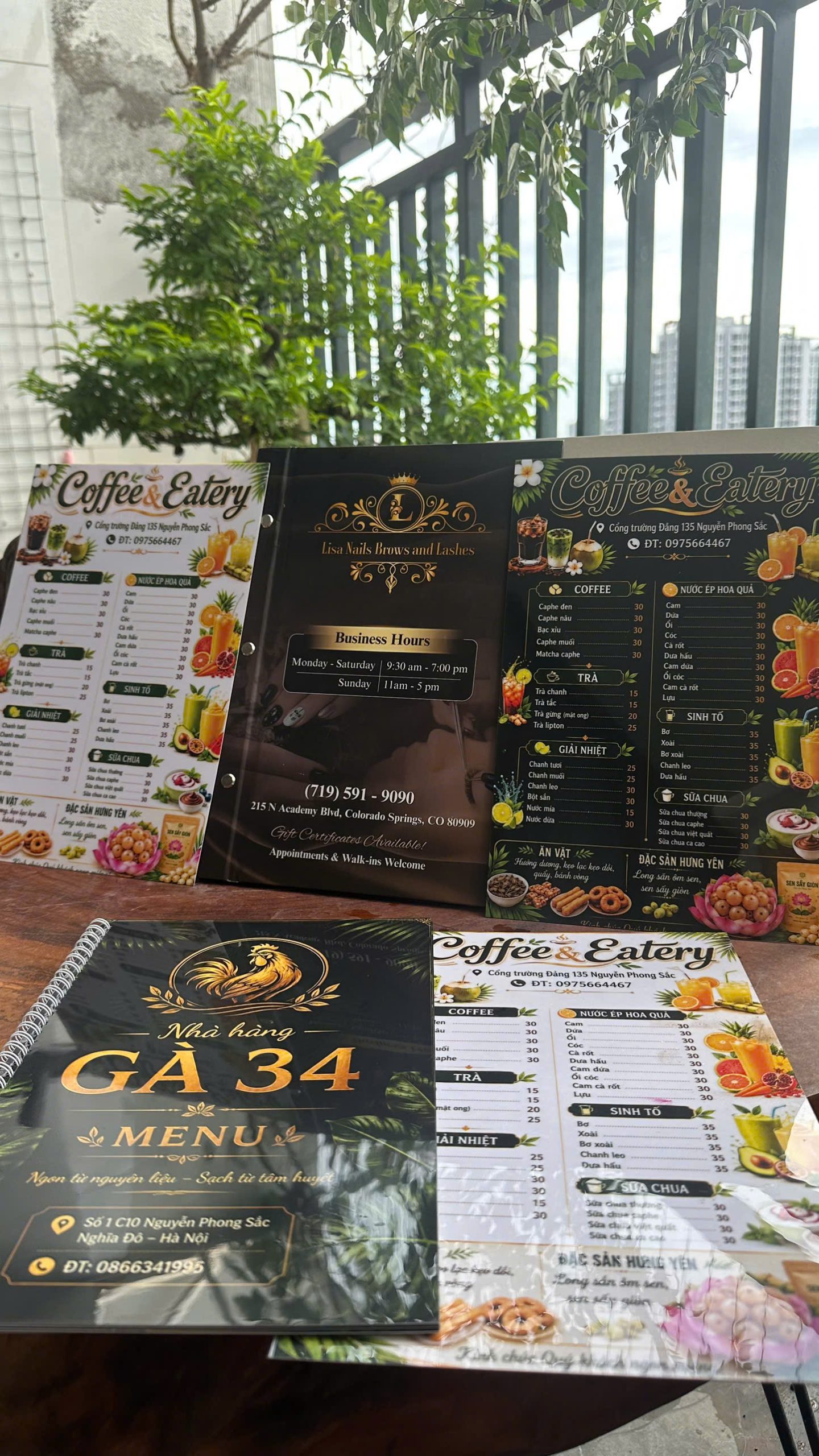 Mẫu in menu thực tế tại In Hải Quân